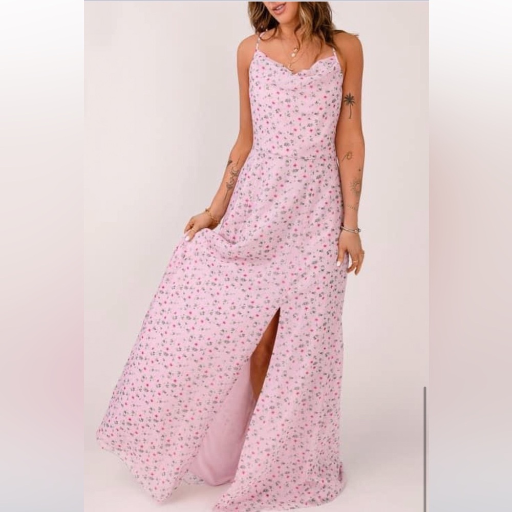 NEW- Atelier Floral Pink Maxi Dress- XL